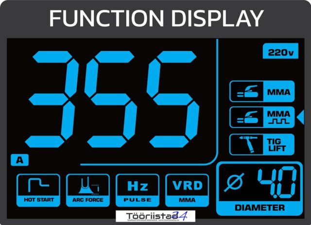 inverterkeevitus 355a tig lift mma mma pulse RTSIT0003 10 – 7 – Tööriistad24